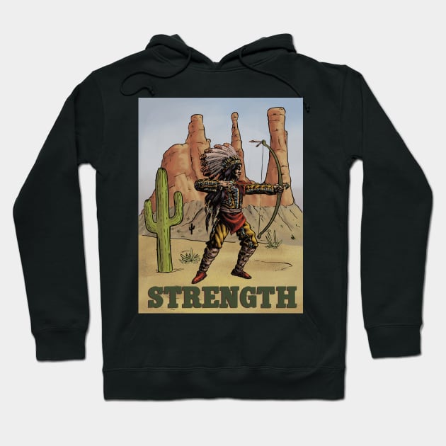 Strength Hoodie by blackroserelicsshop@gmail.com